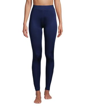 Lands' End Silk Interlock Long Underwear Leggings Pants - Blue