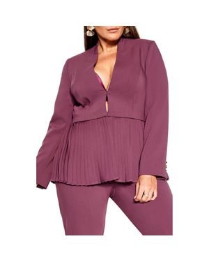 City Chic Sadie 2-In-1 Blazer - Red