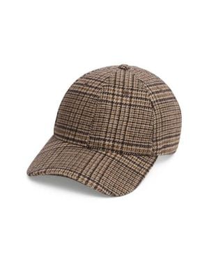 Rag & Bone Harlow Plaid Baseball Cap - Brown