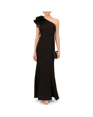 Aidan Mattox by Adrianna Papell One-Shoulder Trumpet Gown - Black