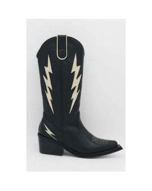 Stivali New York Kiss Western Cowboy Boots - Black