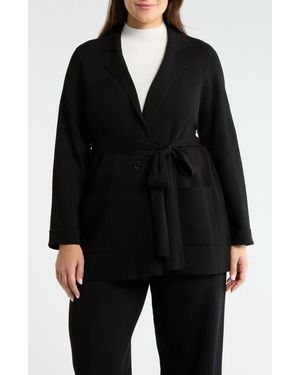 Tahari Tie Waist Cardigan - Black