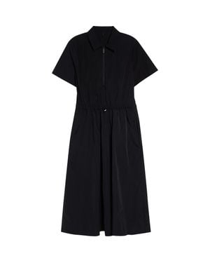 Moncler Half Zip Nylon Polo Dress - Black