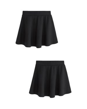 Next Kids' 2-Pack Uniform Pull-On Jersey Skirts - Black