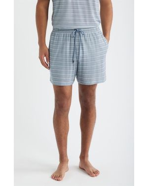 Daniel Buchler Stretch Modal & Silk Sleep Shorts - Blue