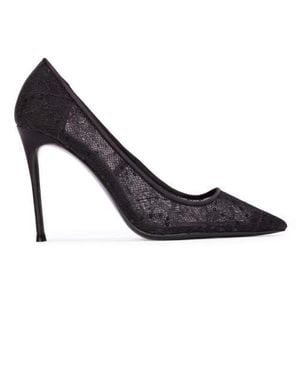 Black Suede Studio Marina 100 Pump - Blue