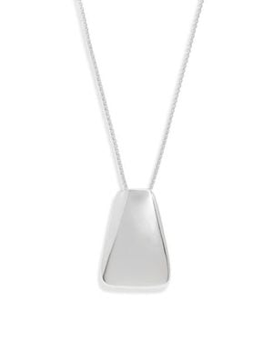 Open Edit Box Chain Pendant Necklace - White