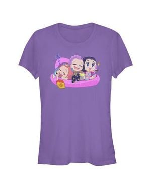 K-Pop Demon Hunters Junior's Movie Night Group Graphic T-Shirt - Purple