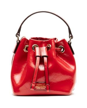 Frances Valentine Minnie Leather Bucket Bag - Red