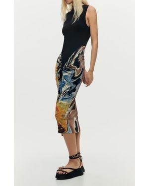 Desigual Sleeveless Midi Dress - Black