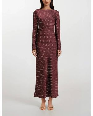 Sisterly Adele Polka-Dot Gown - Red