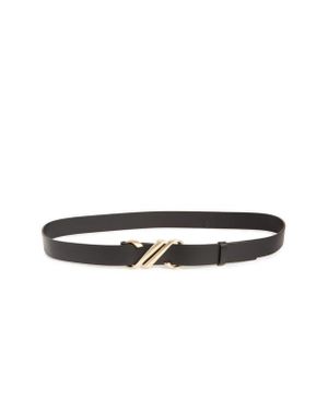 Proenza Schouler Monogram Buckle Leather Belt - White