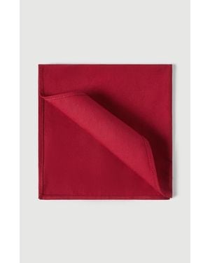 Brunello Cucinelli Cotton Twill Pocket Square For Tuxedo - Red