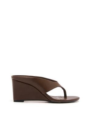Therapy Australia Sera Round Toe Wedge Thong Heel - Brown