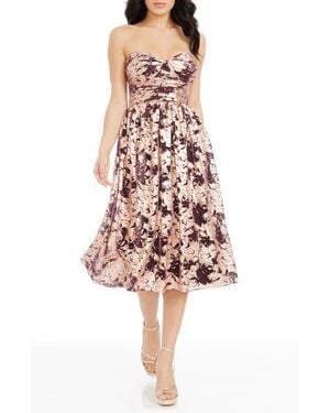 haldis metallic ombr strapless cocktail dress Haldis Dress  Dress the Population