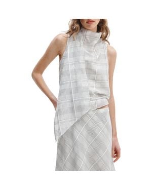 Rag & Bone Adela Funnel Neck Sleeveless Top - Gray