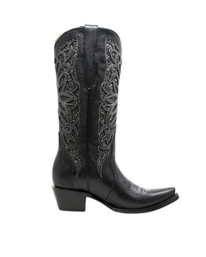NORTALIE The Western Cowboy Boot - Black