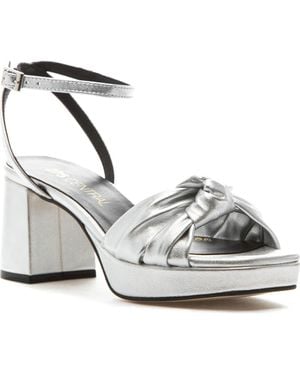 275 Central Malik Ankle Strap Platform Sandal - White