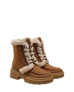 VIVAIA Faux Fur Water-Repellent Lightweight Warm Boots - Brown