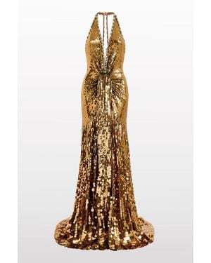 Jenny Packham Lisette Sequin-Embellished Maxi Dress - Metallic