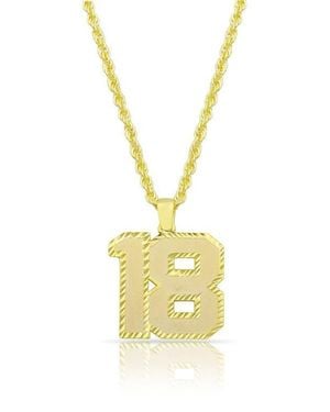 THE SIS KISS Game Day Pendant Necklace - Metallic