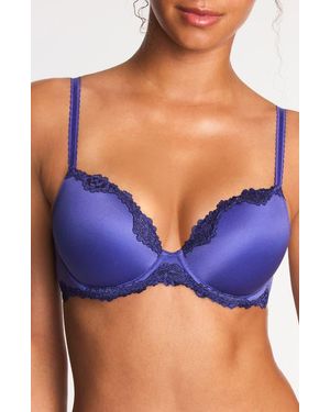 B.tempt'd Future Foundation Underwire Lace Trim Contour Bra - Blue