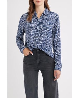 Rails Josephine Print Button-Up Shirt - Blue