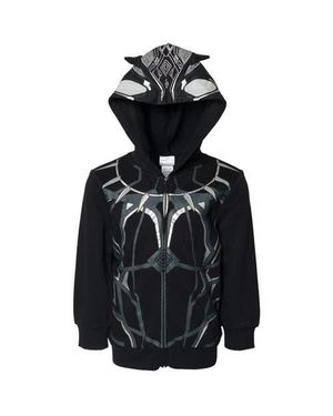 Marvel Avengers Panther Cosplay Pullover Hoodie - Black