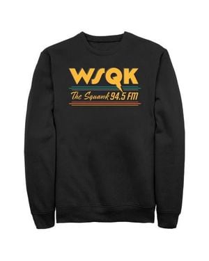 Stranger Things Vintage Radio The Squawk Wsqk Sweatshirt - Black