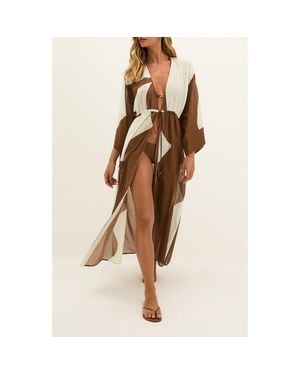 ViX Balance Yumi Long Sleeve Cover-Up - Natural