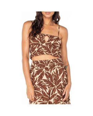 Roxy Sunset Mist Ii Shirred Crop Camisole - Multicolor