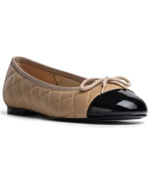 Jon Josef Belle Quilted Ballerina Flat - White