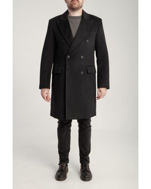 1982 Cashmere Lapel Coat - Black