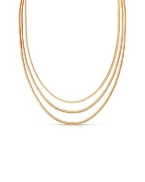 Ettika Triple Layered Snake Chain Necklace - Metallic