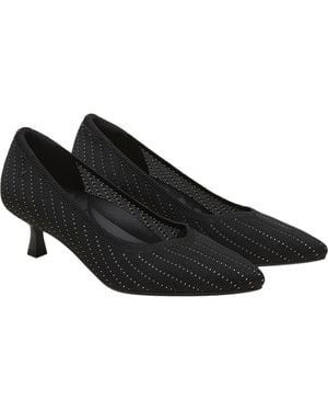 VIVAIA Pointed-Toe Kitten Heels - Black