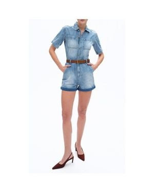 Bayeas Chloe Denim Romper - Blue