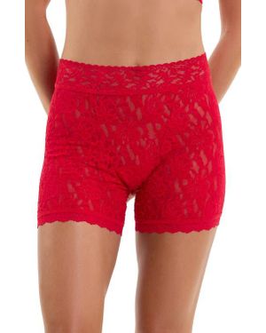 Hanky Panky Signature Lace Boxer Briefs - Red