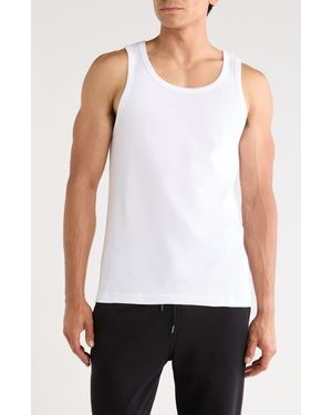 Ron Dorff Ribbed Cotton Tank - White