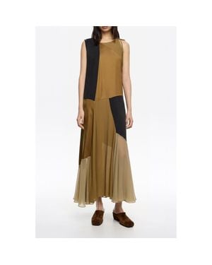 Bimba Y Lola Patchwork Dress - Metallic