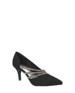 Bella Vita Azalea Crystal Embellished Pump - Black