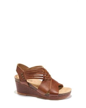 HALSA FOOTWEAR Gianna Wedge Sandal - Brown
