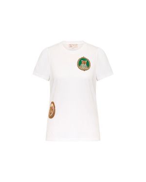 Maison Common Cotton T-Shirt With Embroidery Motif - White