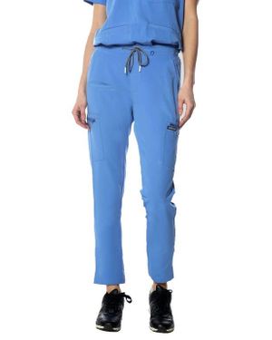 Members Only Reus Open Bottom Scrub Pants - Blue