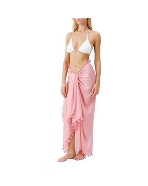 Melissa Odabash Tassel Cover-Up Pareo - Pink