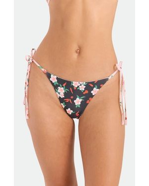 Volcom Sweet & Spicy Side Tie Reversible Bikini Bottoms - Blue