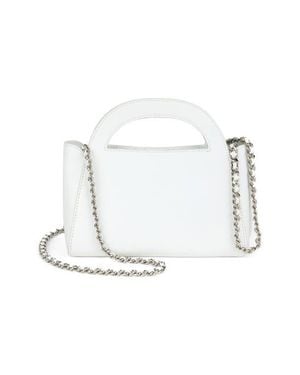 WE-AR4 The Moonlight Leather Top Handle Bag - White
