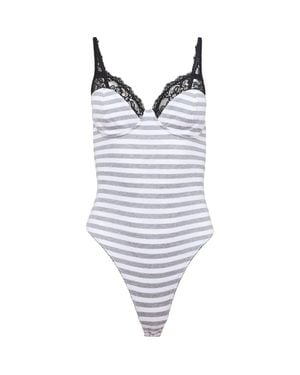 Fleur du Mal Ivy Lace Bodysuit - White
