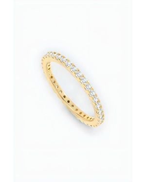 Mint & Lily April Birthstone Eternity Stacking Ring - White