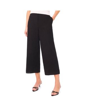 Halogen® Eyelet Crop Straight Leg Pants - Black
