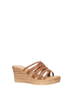 TUSCANY by Easy StreetR Luciana Wedge Slide Sandal - Brown